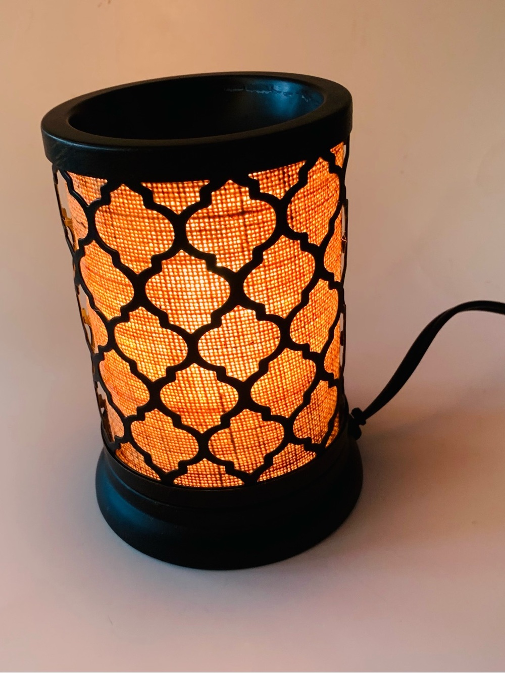 ScentSationals Moroccan Brown Burlap Electric Candle Wax Melt Warmer 6.5”T